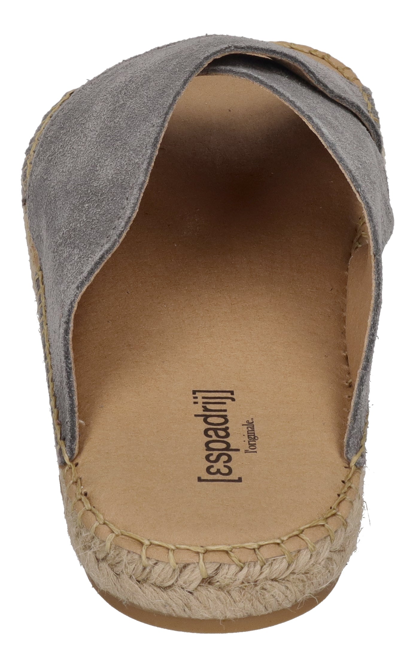 ESPADRIJ L'ORIGINALE Pantolette - CROISETTE VELOUR MEN - asphalt