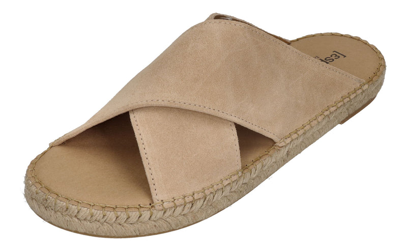 ESPADRIJ L'ORIGINALE Pantolette - CROISETTE VELOUR MEN - beige