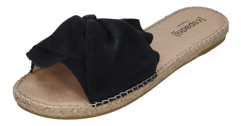 ESPADRIJ L'ORIGINALE Pantolette - PLAGE BOUCLE VELOUR - noir