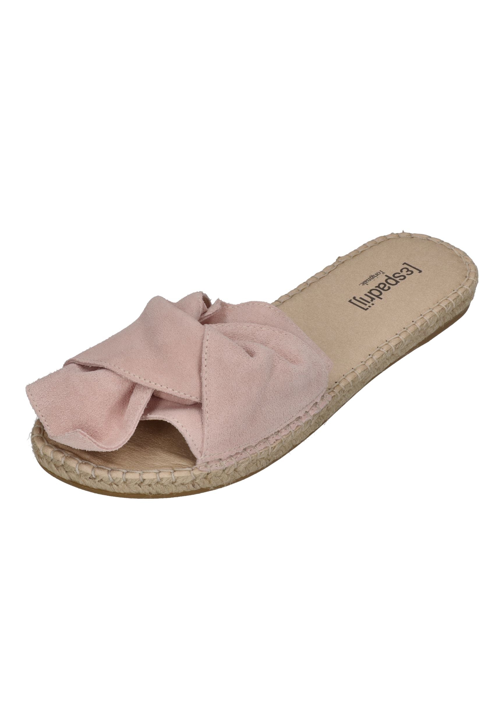 ESPADRIJ L'ORIGINALE Damen Pantolette PLAGE BOUCLE VELOUR rose