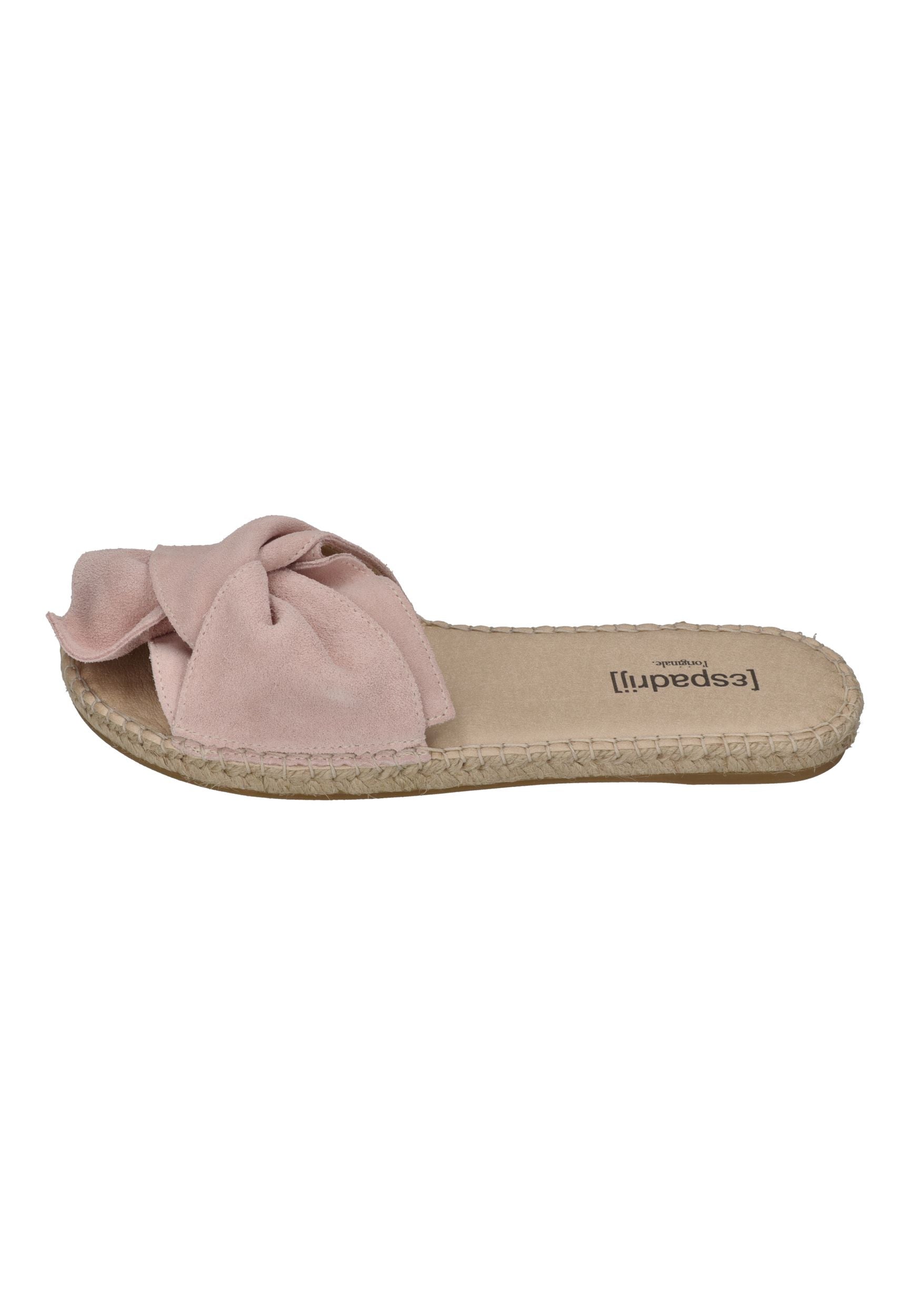 ESPADRIJ L'ORIGINALE Damen Pantolette PLAGE BOUCLE VELOUR rose