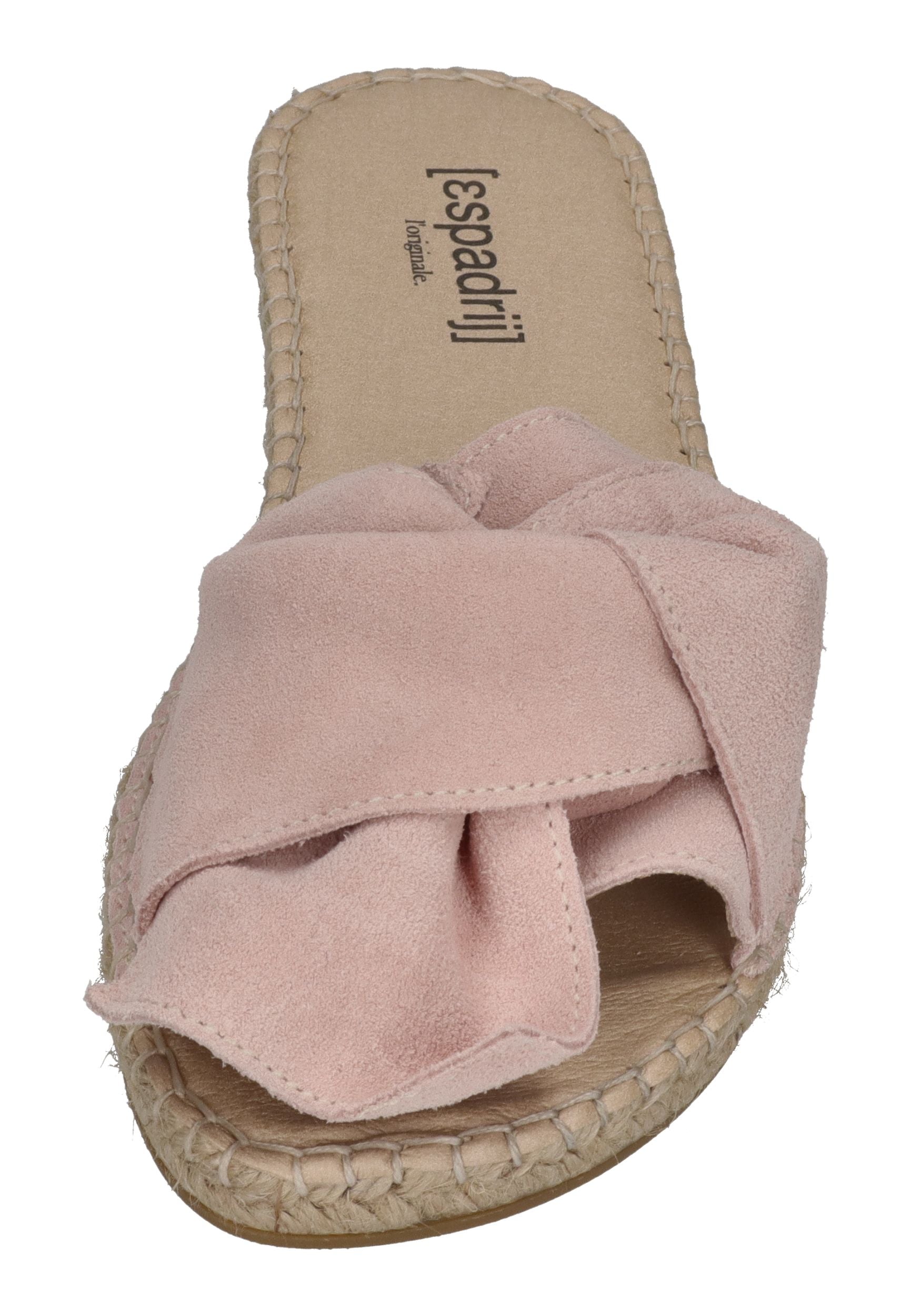 ESPADRIJ L'ORIGINALE Damen Pantolette PLAGE BOUCLE VELOUR rose