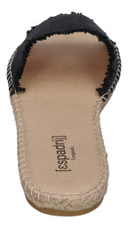 ESPADRIJ L'ORIGINALE Pantoletten - PLAGE LINEN - noir
