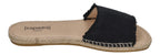 ESPADRIJ L'ORIGINALE Pantoletten - PLAGE LINEN - noir