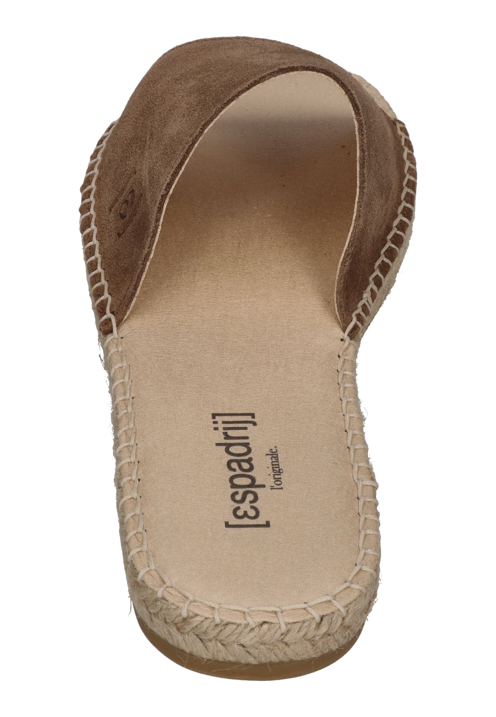 ESPADRIJ L'ORIGINALE Damen Pantolette PLAGE VELOUR marron
