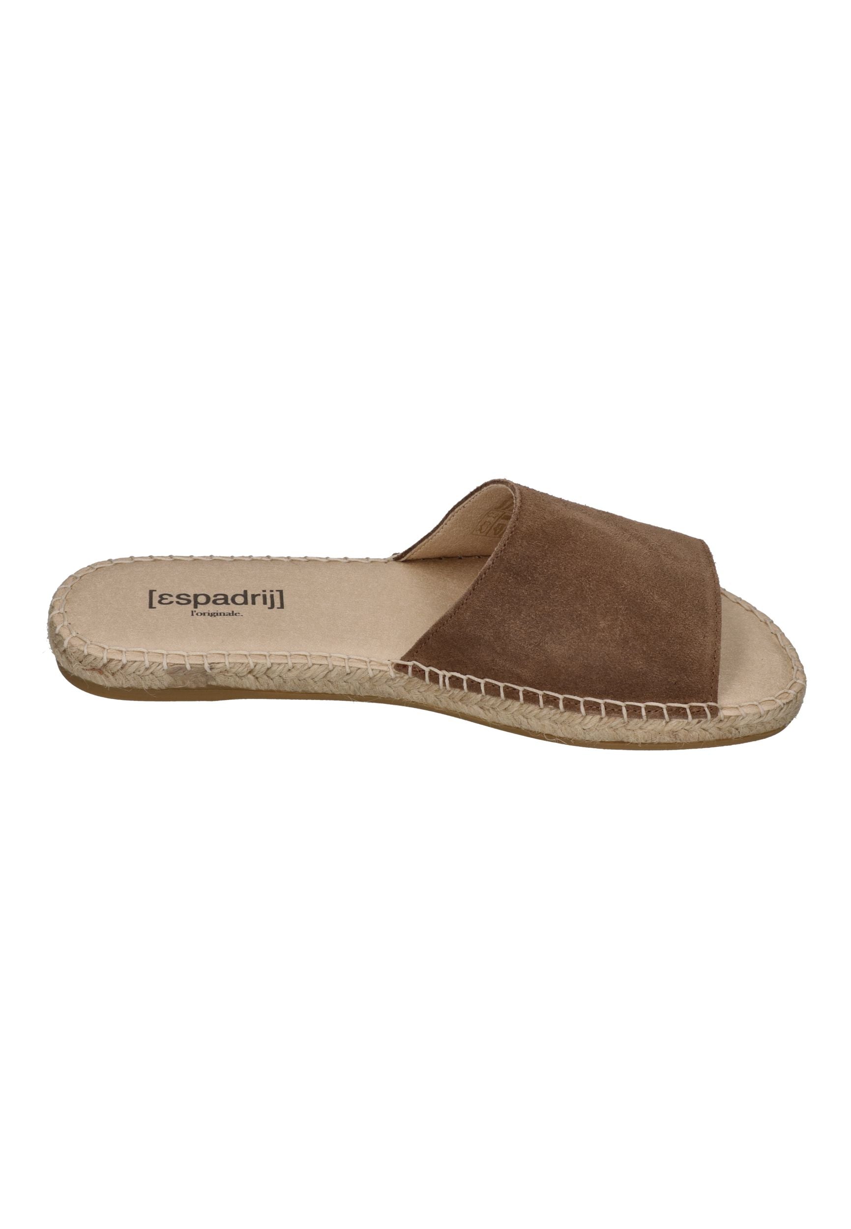 ESPADRIJ L'ORIGINALE Damen Pantolette PLAGE VELOUR marron