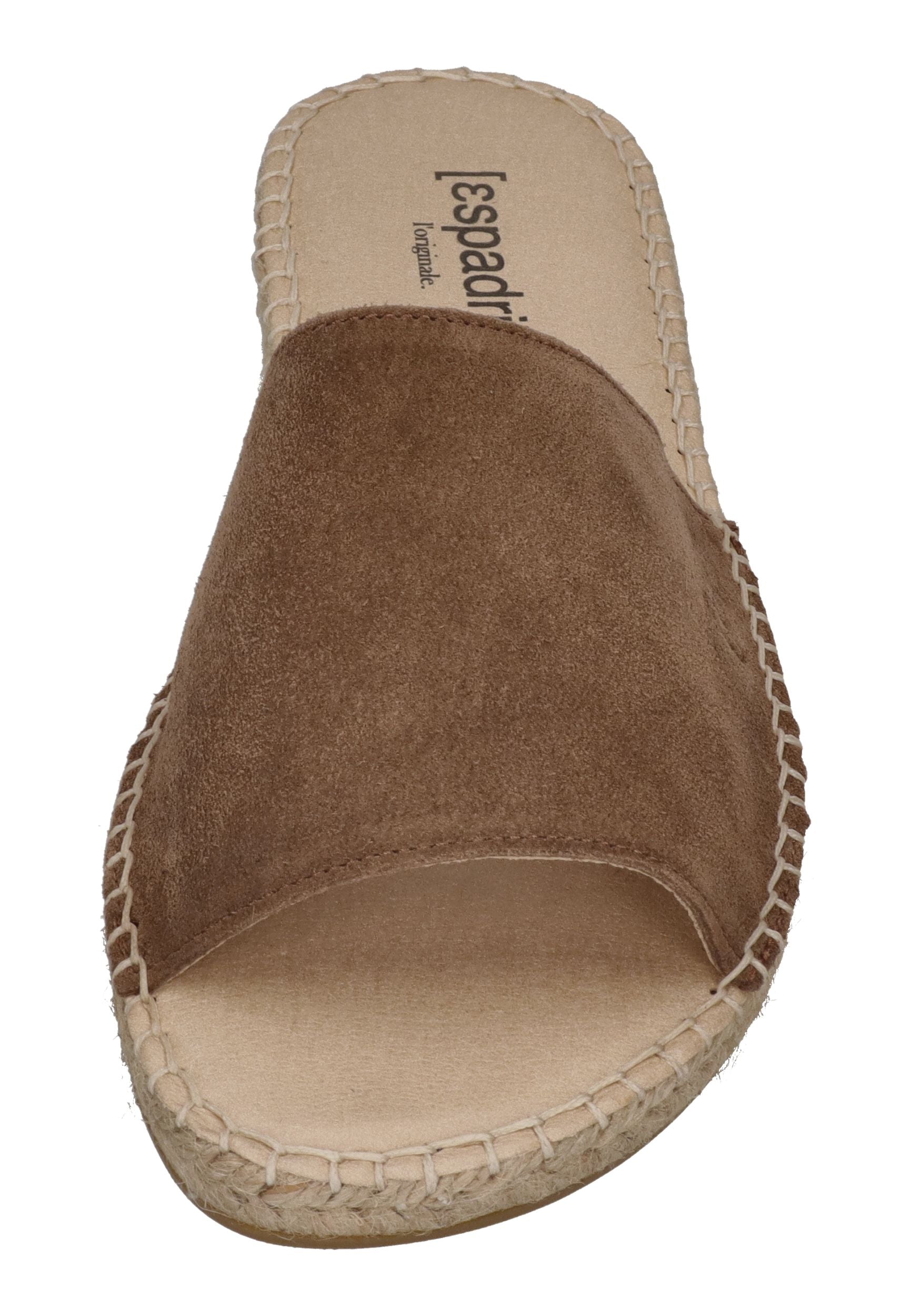 ESPADRIJ L'ORIGINALE Damen Pantolette PLAGE VELOUR marron