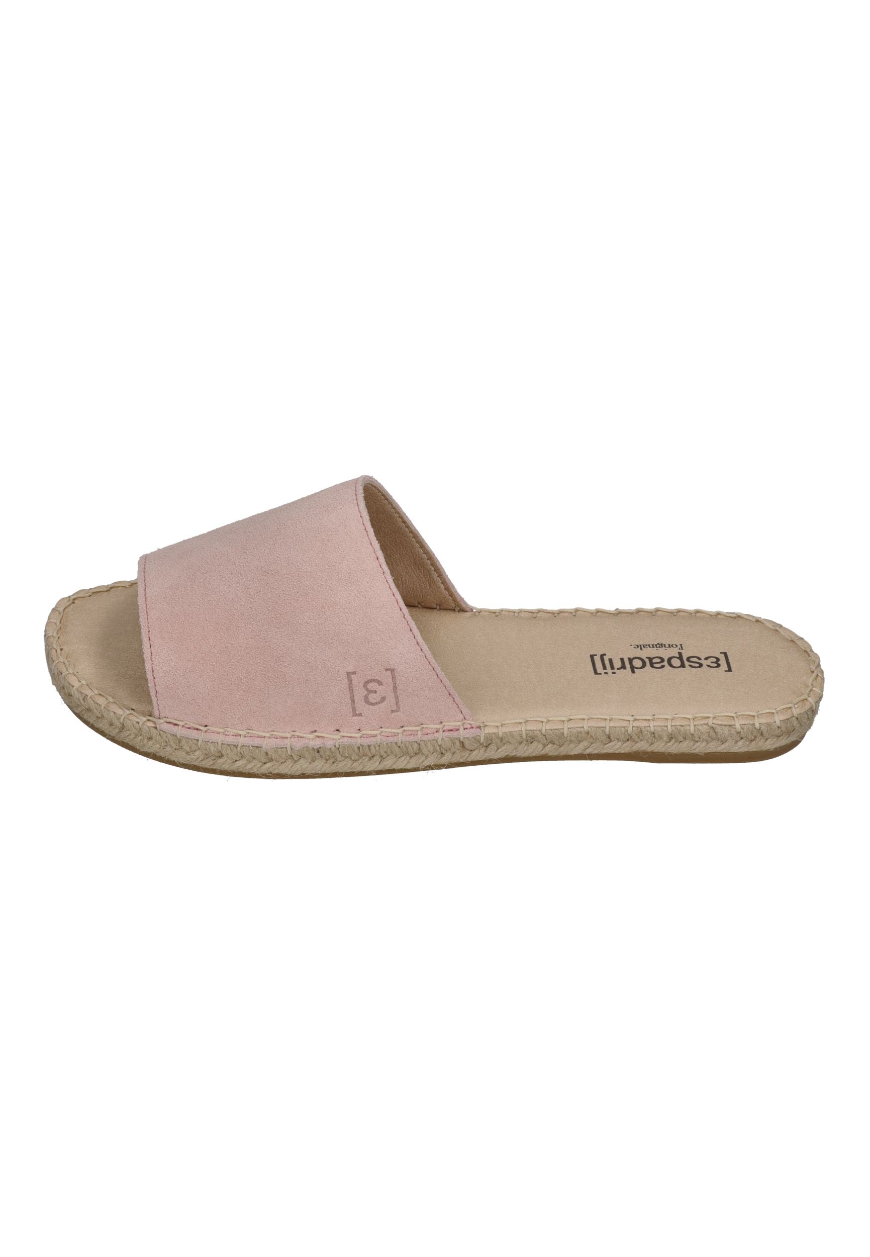 ESPADRIJ L'ORIGINALE Damen Pantolette PLAGE VELOUR rose