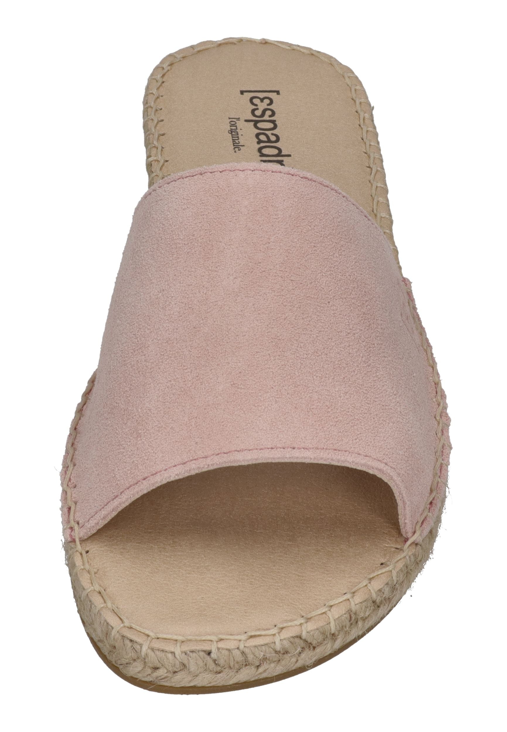 ESPADRIJ L'ORIGINALE Damen Pantolette PLAGE VELOUR rose