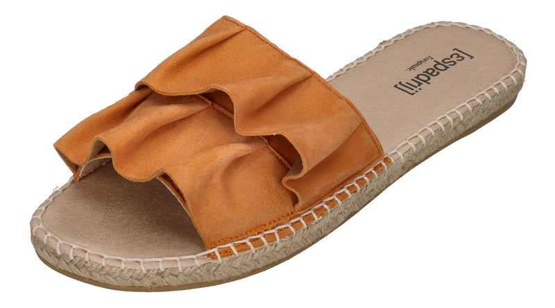 ESPADRIJ L'ORIGINALE Pantoletten PLAGE VOLANT - orange