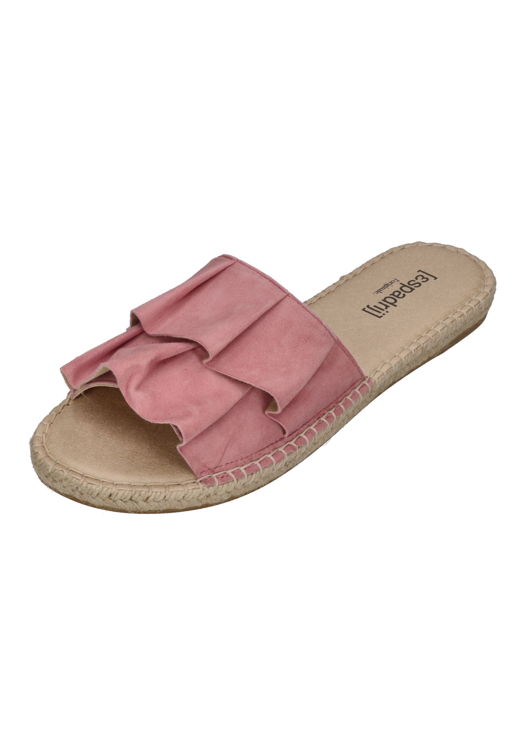 ESPADRIJ L'ORIGINALE Damen Pantolette PLAGE VOLANT rose