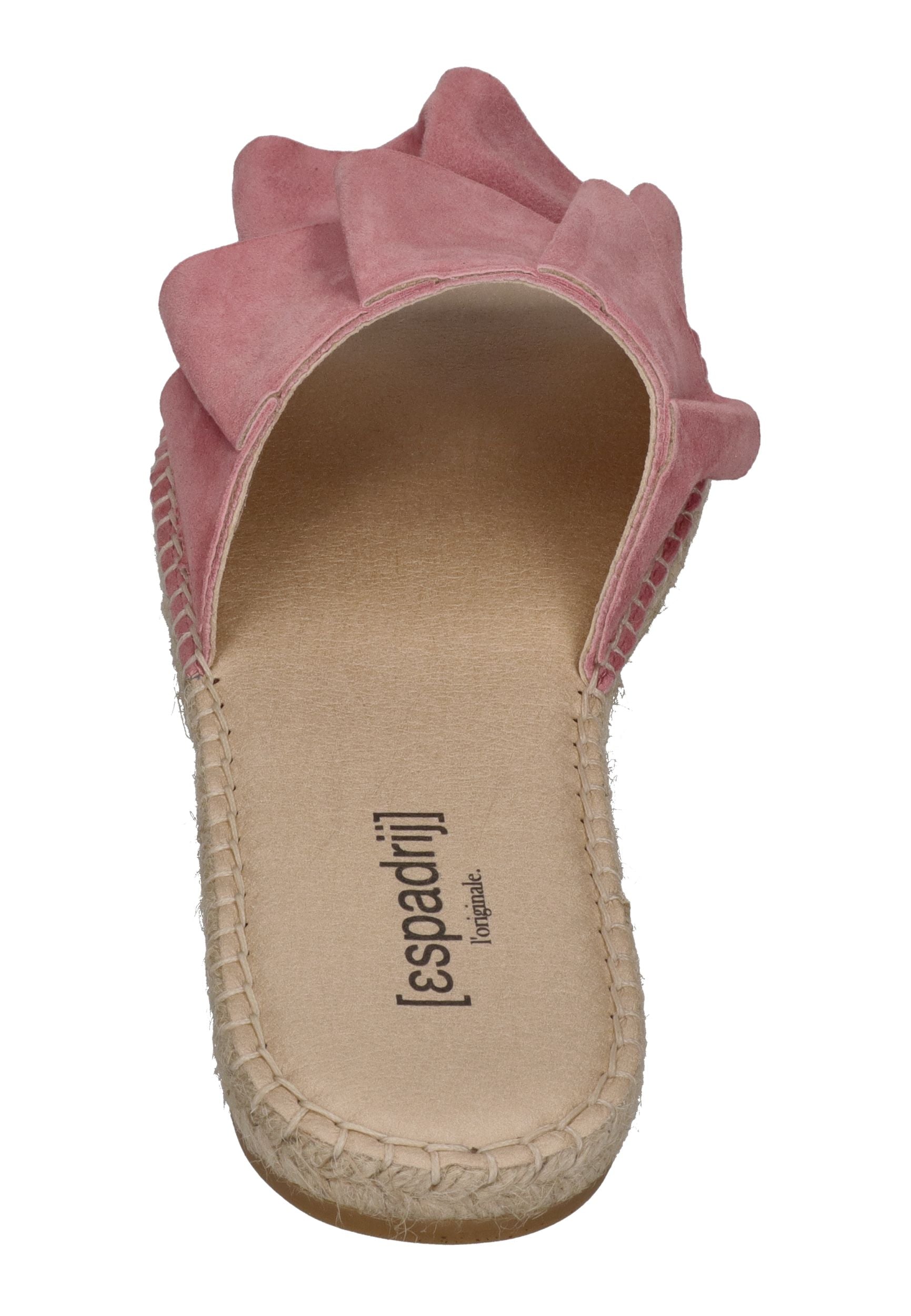 ESPADRIJ L'ORIGINALE Damen Pantolette PLAGE VOLANT rose