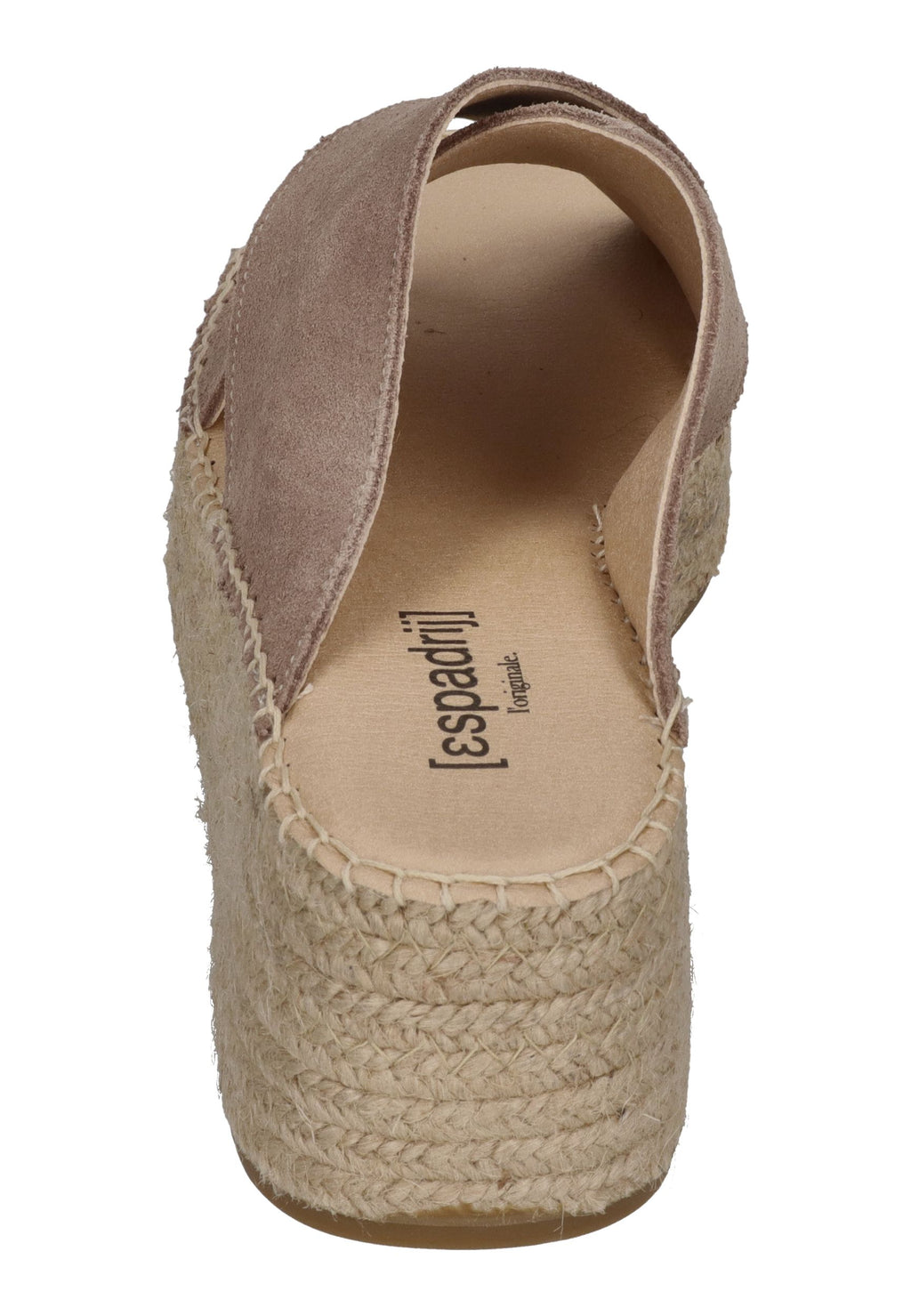 ESPADRIJ L'ORIGINALE Pantolette TOULON CROISETTE VELOUR HIGH sable