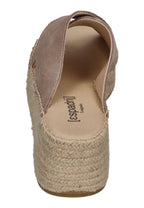 ESPADRIJ L'ORIGINALE Pantolette TOULON CROISETTE VELOUR HIGH sable