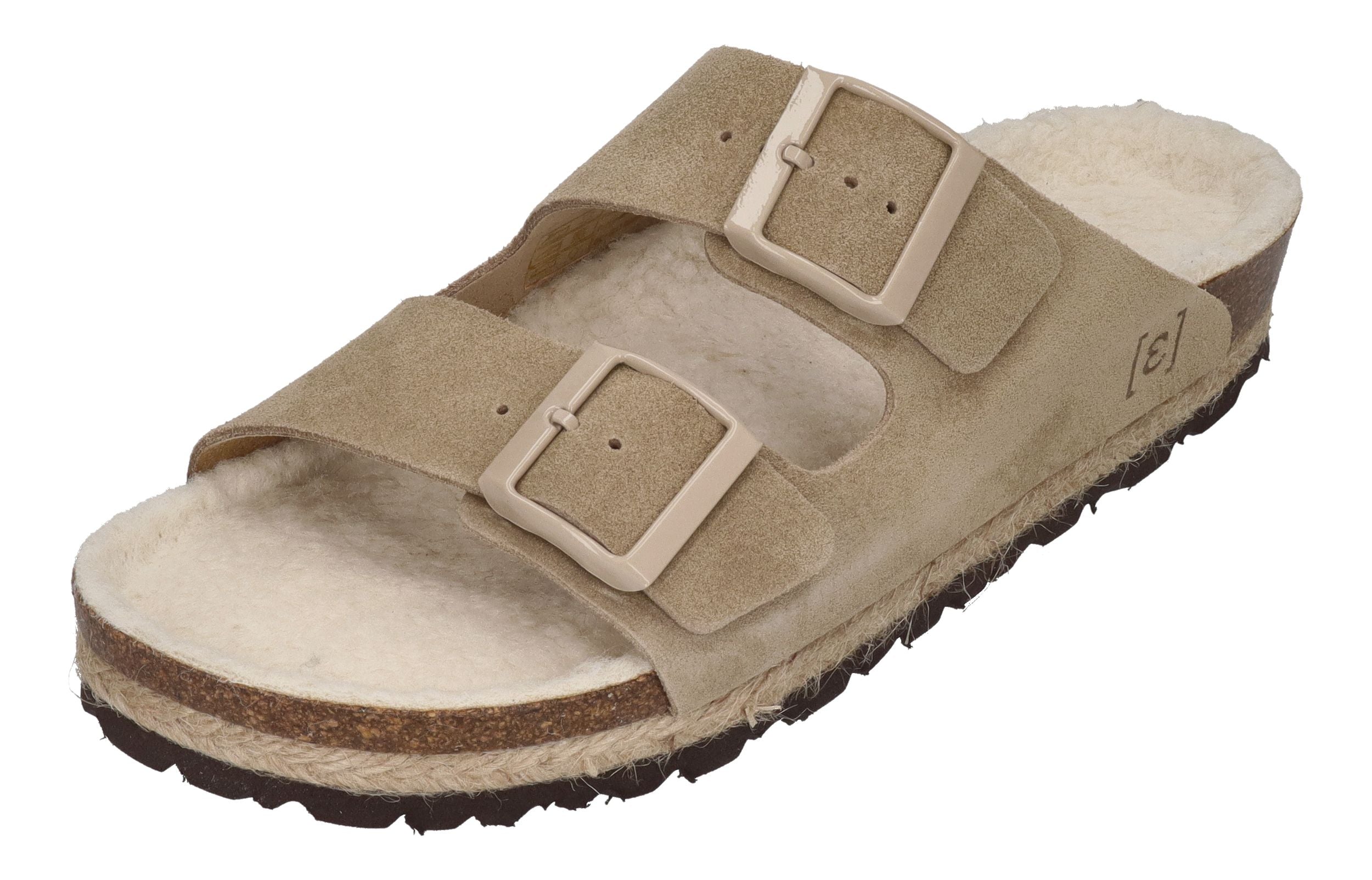 ESPADRIJ L'ORIGINALE Pantoletten AMI VELOUR TEDDY sable