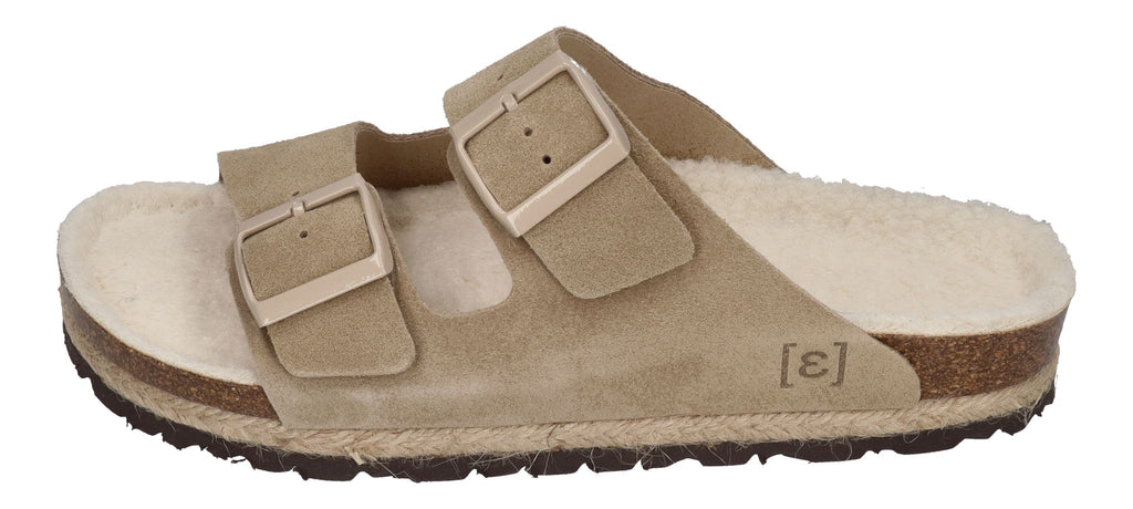 ESPADRIJ L'ORIGINALE Pantoletten AMI VELOUR TEDDY sable