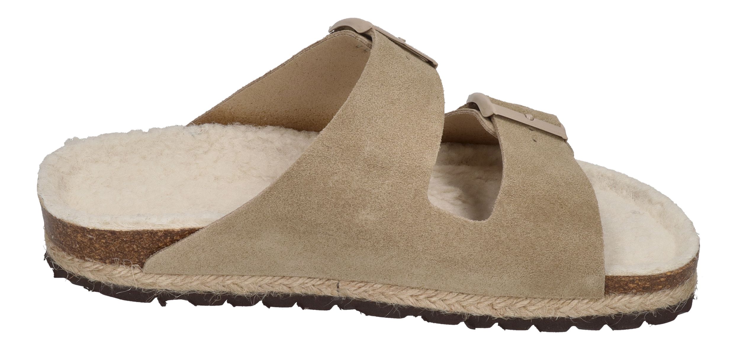 ESPADRIJ L'ORIGINALE Pantoletten AMI VELOUR TEDDY sable