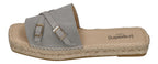 ESPADRIJ L'ORIGINALE Pantoletten - CARRE BUCKLE - gris