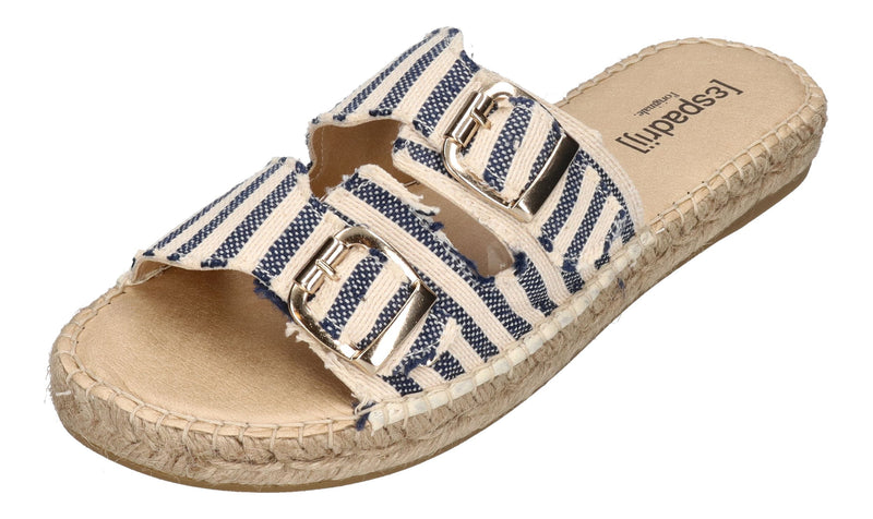 ESPADRIJ L'ORIGINALE Pantoletten CLAQUETTE STRIPES marine