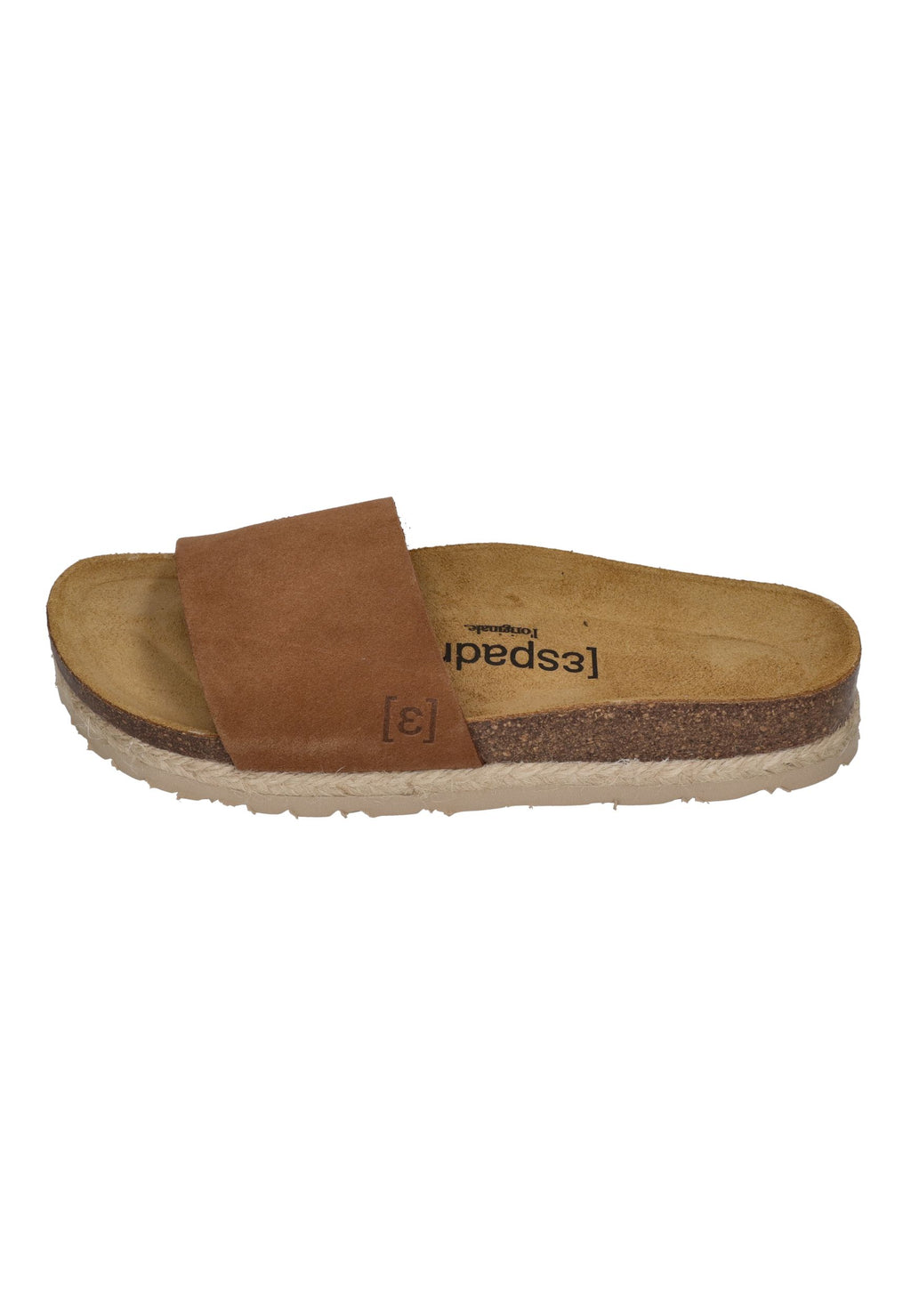 ESPADRIJ L'ORIGINALE Damen Pantoletten COPINE VELOUR cognac