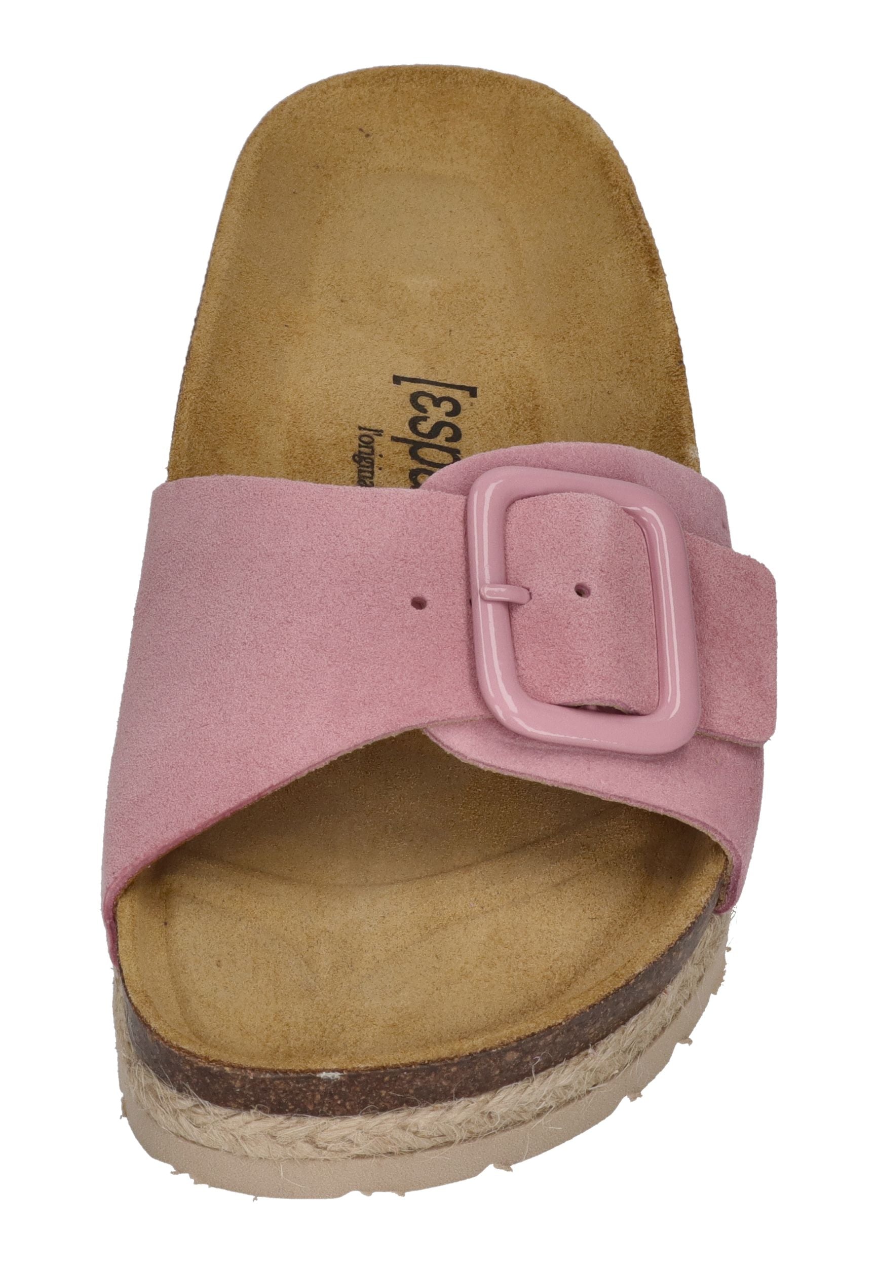 ESPADRIJ L'ORIGINALE Pantoletten COPINE MONO VELOUR pink