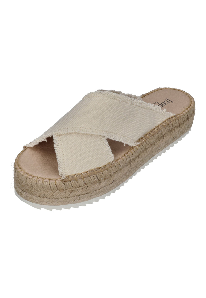 ESPADRIJ L'ORIGINALE Damen Pantolette CROISETTE LINEN nature