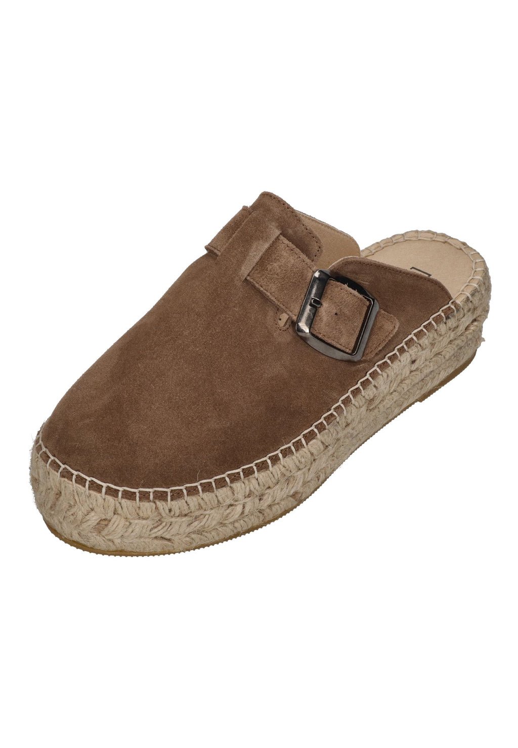 ESPADRIJ L'ORIGINALE Damen Pantoletten Clogs CLOQ VELOUR HIGH marron