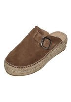 ESPADRIJ L'ORIGINALE Damen Pantoletten Clogs CLOQ VELOUR HIGH marron