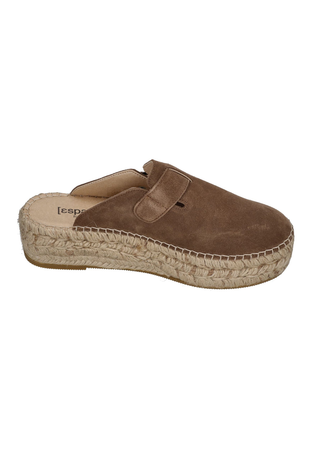 ESPADRIJ L'ORIGINALE Damen Pantoletten Clogs CLOQ VELOUR HIGH marron
