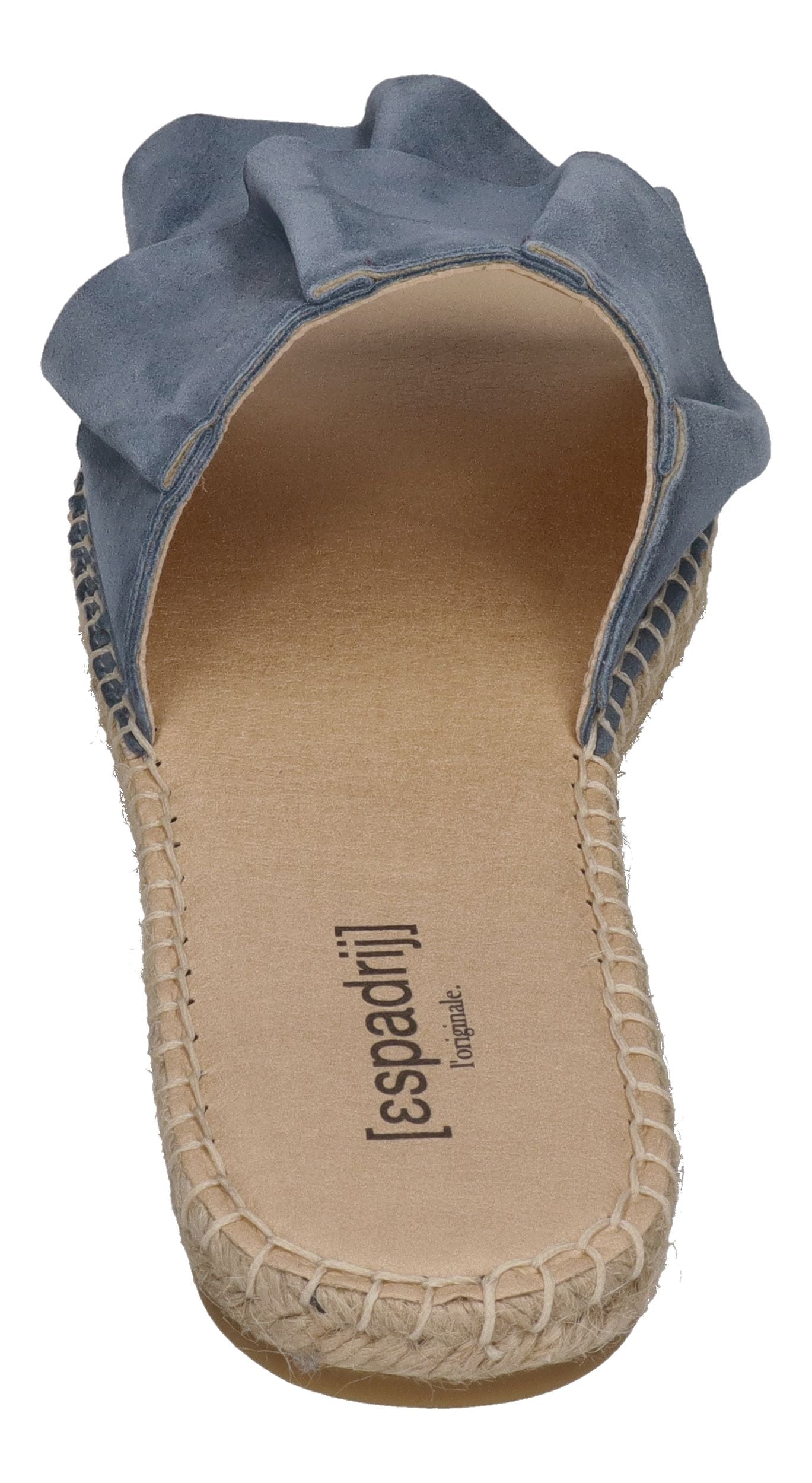 ESPADRIJ L'ORIGINALE Pantoletten PLAGE VOLANT grey blue