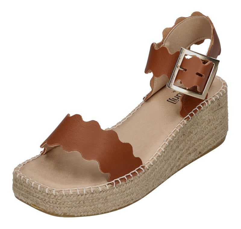 ESPADRIJ L'ORIGINALE Sandalette - LYON HIGH - cognac