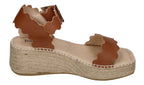 ESPADRIJ L'ORIGINALE Sandalette - LYON HIGH - cognac