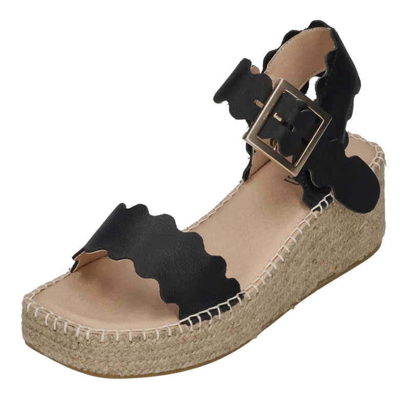 ESPADRIJ L'ORIGINALE Sandalette - LYON HIGH - noir