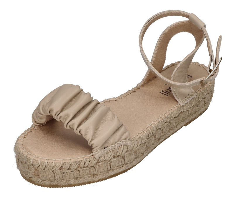 ESPADRIJ L'ORIGINALE Sandalette - NIMES RUFFLE HIGH - beige