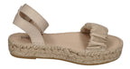 ESPADRIJ L'ORIGINALE Sandalette - NIMES RUFFLE HIGH - beige
