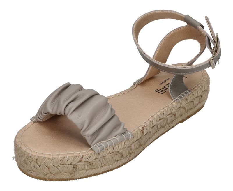 ESPADRIJ L'ORIGINALE Sandalette - NIMES RUFFLE HIGH - gris