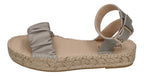 ESPADRIJ L'ORIGINALE Sandalette - NIMES RUFFLE HIGH - gris