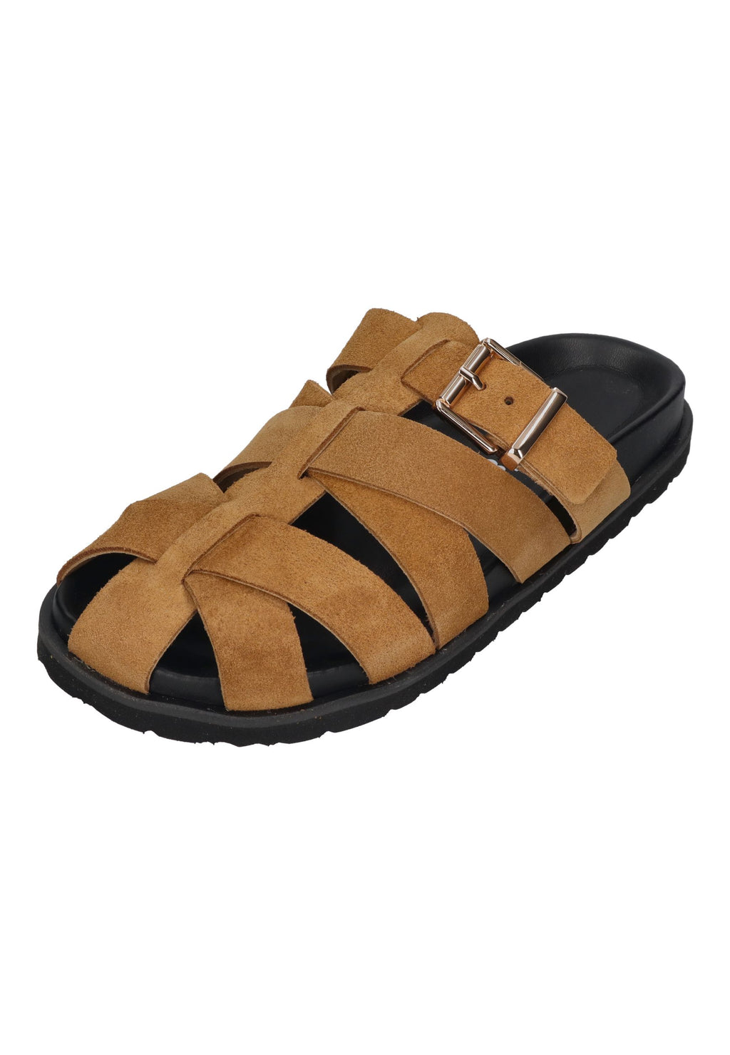 ESPADRIJ L'ORIGINALE Sandalette ROMAIN VELOUR CROISÉ tan clair