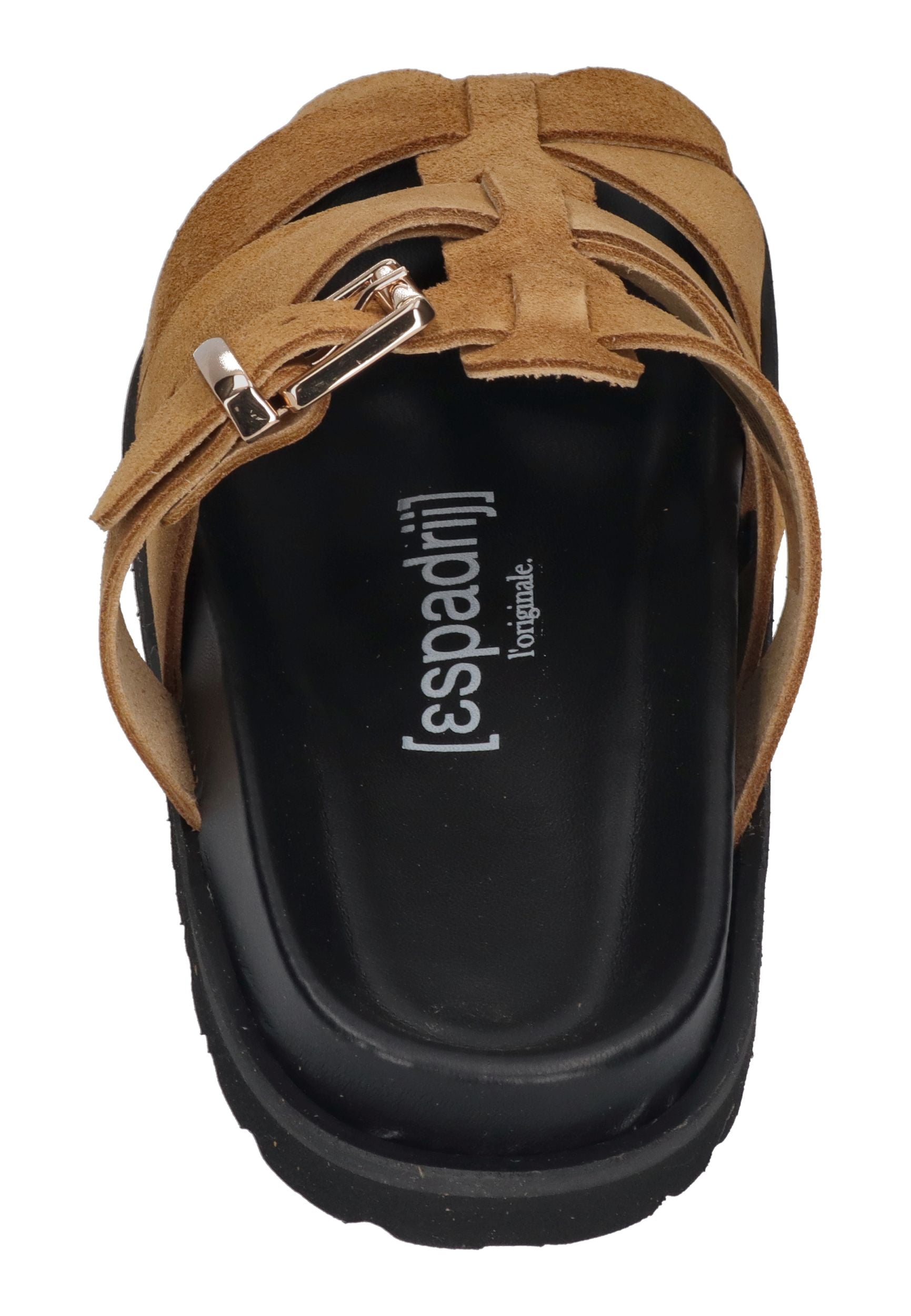 ESPADRIJ L'ORIGINALE Sandalette ROMAIN VELOUR CROISÉ tan clair
