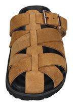 ESPADRIJ L'ORIGINALE Sandalette ROMAIN VELOUR CROISÉ tan clair