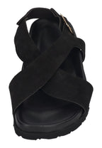 ESPADRIJ L'ORIGINALE Sandalette ROMAIN VELOUR SANDAL noir