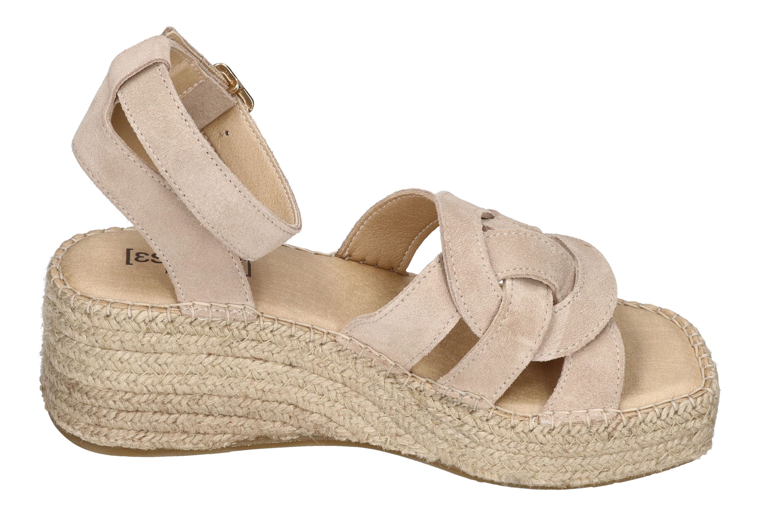 ESPADRIJ L'ORIGINALE Sandaletten TOURS VELOUR HIGH beige
