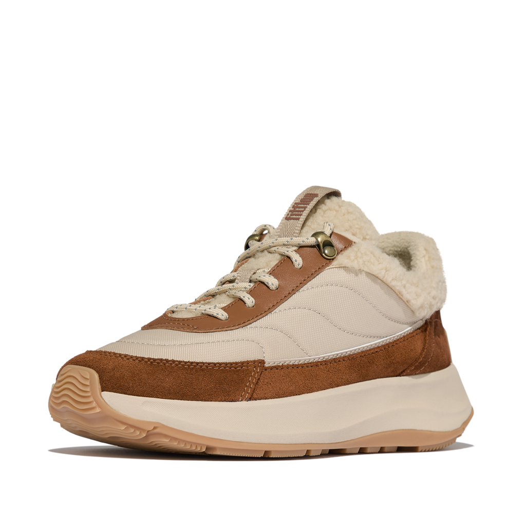 FITFLOP Sneakers F-MODE FLOW SHEARLING MIX deep tan camel