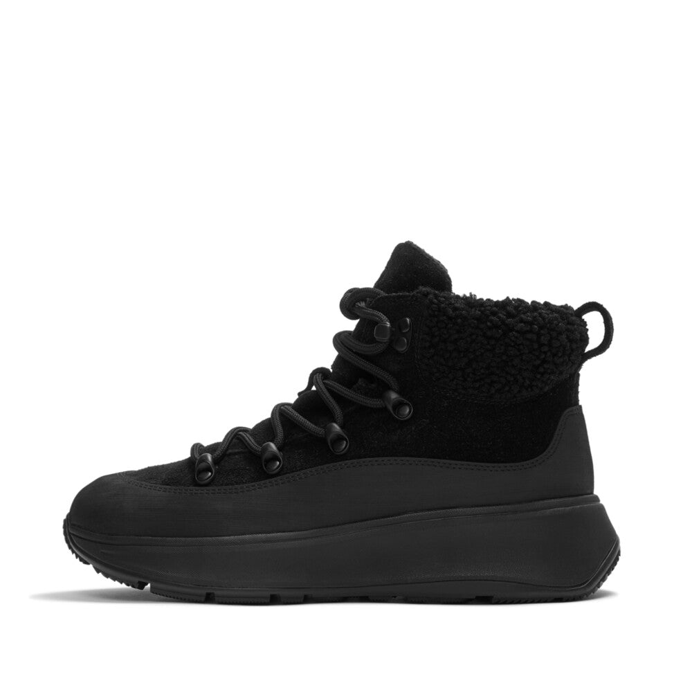 FITFLOP Damen-Booties F-MODE TEDDY-COLLAR WARM all black