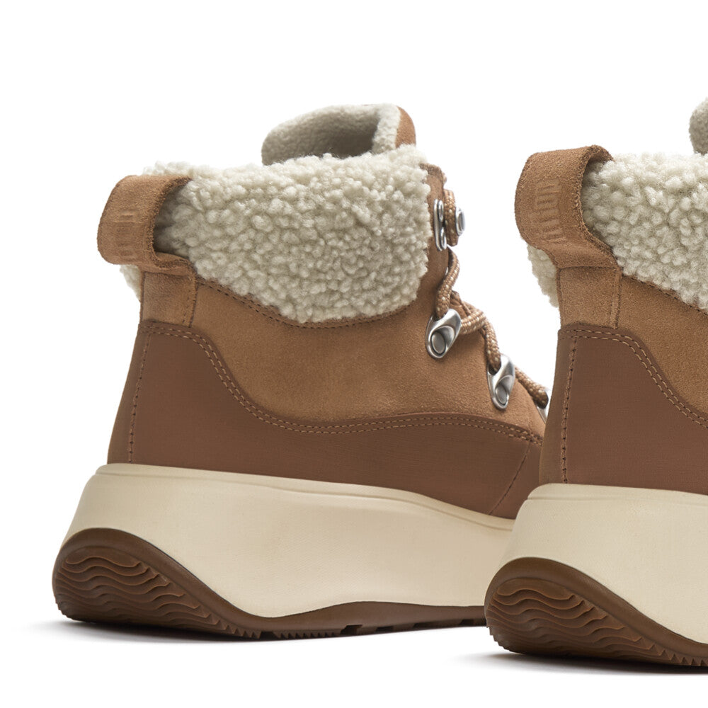 FITFLOP Damen-Booties F-MODE TEDDY-COLLAR WARM desert tan