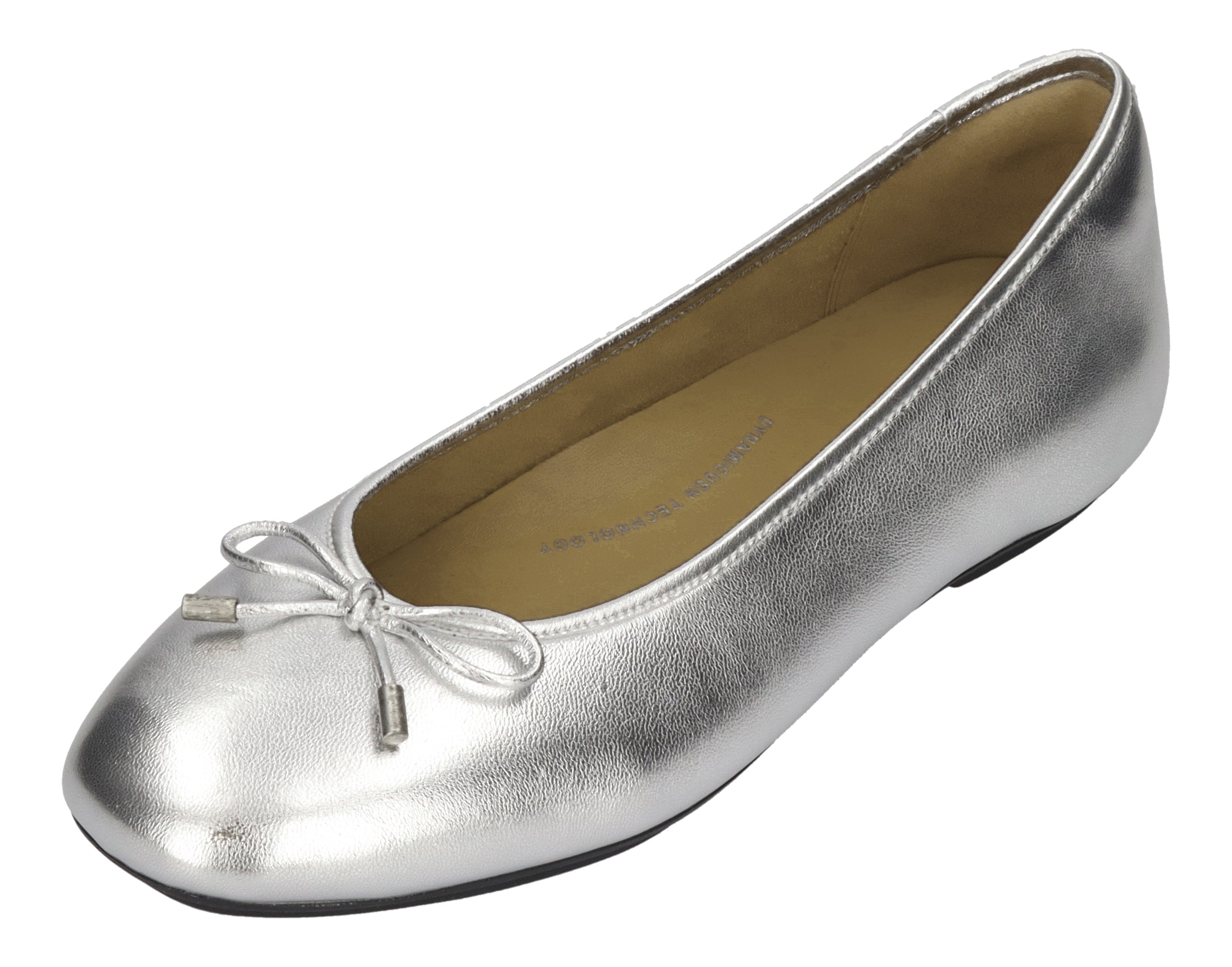 FITFLOP Ballerina DELICATO BOW SOFT Metallic Leather - silver