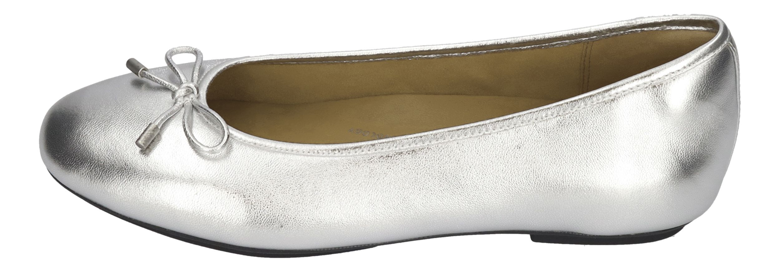 FITFLOP Ballerina DELICATO BOW SOFT Metallic Leather - silver
