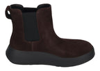 FITFLOP Chelsea Boots F MODE SUEDE FLATFORM FK3 choco