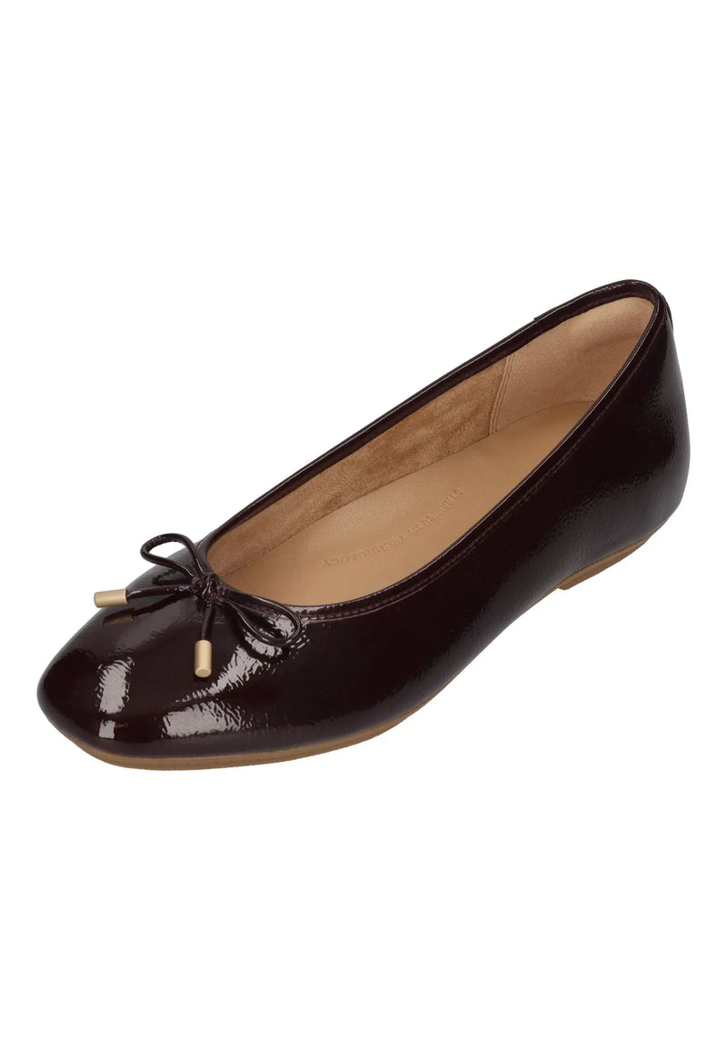 FITFLOP Damen Ballerina DELICATO BOW TEXTURED Leather cherry