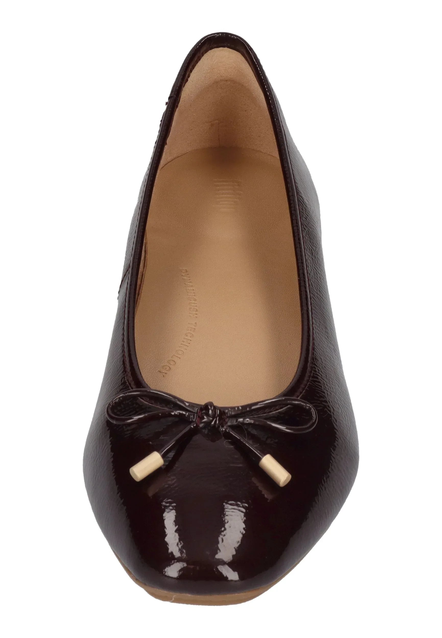 FITFLOP Damen Ballerina DELICATO BOW TEXTURED Leather cherry